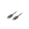 Lanberg USB-C apa - USB-C apa 3.2 Adat és töltő kábel - Fekete (1m)