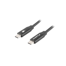 Lanberg USB-C - USB-C kábel 1.8m fekete (CA-CMCM-40CU-0018-BK) (CA-CMCM-40CU-0018-BK) - Adatkábel kábel és adapter
