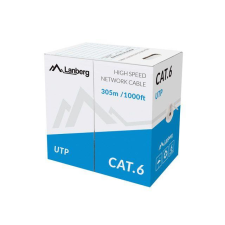 Lanberg UTP solid cable, CCA, cat. 6, 305m, gray kábel és adapter