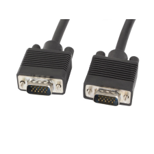 Lanberg VGA M/M duplán árnyékolt ferrit fekete kábel, 5m kábel és adapter