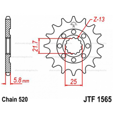 Lánckerék első JTF1565SC 520 13 fogas lánc, láncszett