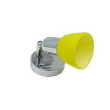 Landlite CLE-210A fali spotlámpa,1x60W, sárga búrával, króm kivitel világítás