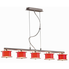 Landlite REFORMO P6026/5L piros, 5XG9 60W 230V, függeszték világítás