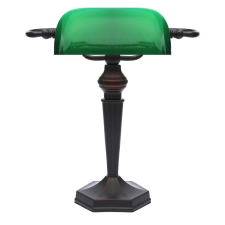 Landlite TL609 banklámpa, E27, max. 1x60W, zöld üvegburával világítás