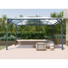 Lanitgarden kerti pavilon LANITPLAST 43 antracit + átlátszó PC LG2470 kerti bútor