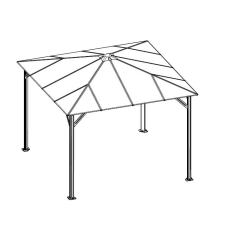 LanitPlast tartalék üvegezés pavilonhoz LANITPLAST 33 bronz PC 6 mm LG3114 kerti bútor