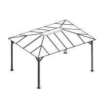 LanitPlast tartalék üvegezés pavilonhoz LANITPLAST 43 bronz PC 6 mm LG3115 kerti bútor