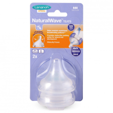 Lansinoh NaturalWave® természetes hullámvonalú, gyors folyású etetőcumi, 2 db cumi