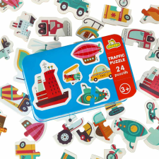 Lantoska 24 db-os járműves puzzle dobozban puzzle, kirakós
