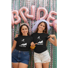  Lánybúcsú GAME OVER fekete póló ajándéktárgy