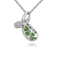 Lapidum - zöld- Swarovski kristályos nyaklánc nyaklánc