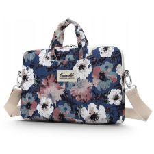 Laptop táska, 15 - 16" készülékhez, vállpánttal, kamélia minta, CanvasLife BriefCase, kék számítógéptáska