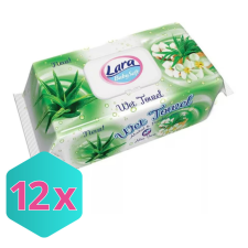  Lara Nedves Törlőkendő, alkoholmentes, parabénmentes Aloe Vera illatú KARTON - 12 db tisztító- és takarítószer, higiénia