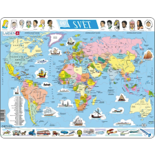 Larsen puzzle világ politikai térkép 107 darab puzzle, kirakós