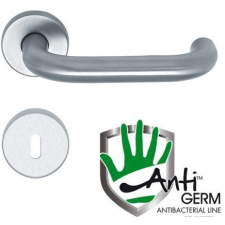 Lartech-Maestro Rondo Antigerm Körrozettás Ajtókilincs Rozsdamentes Inox Csak Kilincs Felső Rozetta zár és alkatrészei