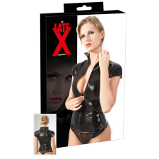 LATE X LATEX - cipzáros, rövidujú női felső (fekete) bőr, lakk, latex eszköz
