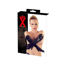 LATE X LATEX - hosszú, unisex kesztyű (fekete) bőr, lakk, latex eszköz