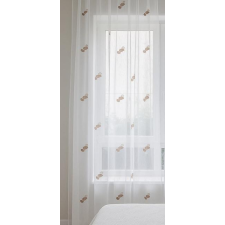 Látvány Textil Kft Fehér sable kész függöny barna drapp mintás K. 210x290cm lakástextília