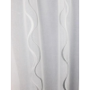 Látvány Textil Kft Fehér voila-sable kész függöny szürke ezüst hullám minta Emma 100x90cm