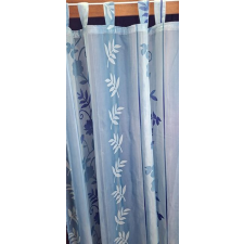 Látvány Textil Kft Szürkéskék mintás voila függöny párban füles 240x138cm lakástextília