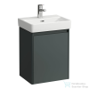 Laufen BASE 2.0 42x32 cm-es, 1 ajtós fali mosdótartó szekrény PRO S H815961 mosdóhoz, jobbos, traffic grey H4112221082661