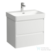Laufen BASE 2.0 62x44,5 cm-es, 2 fiókos fali mosdótartó szekrény PRO S H810964 / PRO X 810864 mosdóhoz, matt fehér H4112821082601