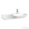Laufen Ino 90x45 cm-es mosdó túlfolyó nélkül,pult a bal oldalon,LCC bevonattal,fehér H8133014001111