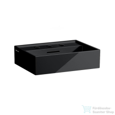 Laufen Kartell 45x34 cm-es mosdó 3 csaplyukkal,fényes fekete H8153300201081 szaniter