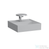 Laufen Kartell By Laufen 46x46 cm-es csiszolt aljú mosdó rejtett túlfolyóval,Matt szürke H8183317591111