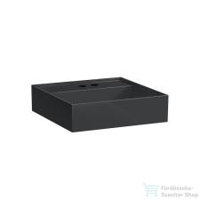 Laufen Kartell By Laufen 46x46 cm-es mosdó 2 csaplyukkal,fényes fekete H8153310208151 szaniter