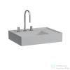 Laufen Kartell By Laufen 60x46 cm-es 3 csaplyukas mosdó jobb oldali polccal,speciálisan fedett lefolyóval,matt szürke H8103347591581