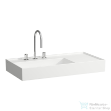 Laufen Kartell By Laufen 90x46 cm-es mosdó 3 csaplyukkal,fehér H8103380001111 szaniter