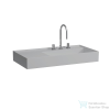 Laufen Kartell By Laufen 90x46 cm-es mosdó, bal oldali polccal,3 csaplyukkal,matt szürke H8103397591581