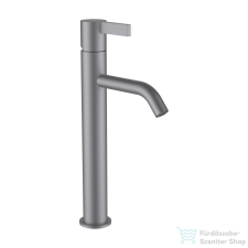 Laufen KARTELL magasított mosdó csaptelep leeresztő nélkül,Szálhúzott rozsdamentes acél H3113380901201 csaptelep