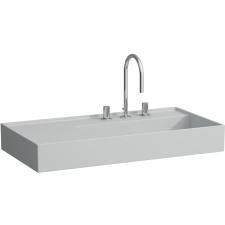 Laufen Kartell mosdótál 90x46 cm négyszögletes szürke/kő H8103397591111 fürdőkellék