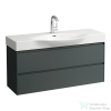 Laufen Lani 120 alsószekrény, 2 fiókkal, H811704 mosdóhoz, Traffic Grey H4042221122661