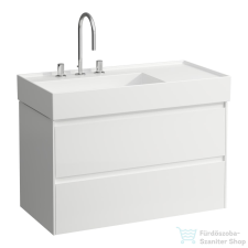 Laufen Lani 90 alsószekrény, 2 fiókkal, H810338 mosdóhoz, fényes fehér H4039521122611 fürdőszoba bútor