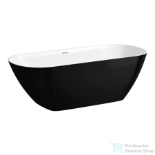 Laufen LUA 170x75 szabadonálló kád, Marbond kompozit anyagból, fényes fekete/fehér H2200820640001 kád, zuhanykabin