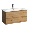 Laufen Lua Alsószekrény slim mosdókagylóval 1000 mm Vad tölgy