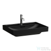 Laufen MEDA 65x46 cm-es falra/bútorra szerelhető csiszolt aljú mosdó,matt fekete H8161147161041