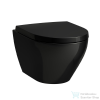 Laufen MODERNA S Compact Silent Flush rimless fali WC, ülőke nélkül, fényes fekete H8215440200001