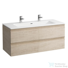 Laufen Pro S 120x50 cm-es 2 fiókos,2 csaplyukas mosdó és alsószekrény kombináció,világos tölgy H8619674791071 fürdőszoba bútor