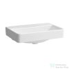 Laufen Pro S 55x38 cm-es csiszolt aljú mosdó csaplyuk és túlfolyó nélkül,LCC Active bevonattal,fehér H817958A001421