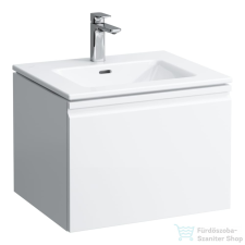 Laufen Pro S 60x50 cm-es belső fiókos mosdó és alsószekrény kombináció egy fiókkal,matt fehér H8609624631041 fürdőszoba bútor