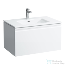 Laufen Pro S 80x50 cm-es 1 fiókos mosdó és alsószekrény kombináció belső fiókkal,matt fehér H8609644631041 fürdőszoba bútor