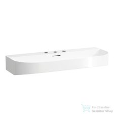 Laufen Sonar 100x42 cm-es mosdó 3 csaplyukkal,LCC bevonattal,fehér H8103474001081 szaniter