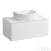 Laufen Sonar 77,5x45,5x34 cm-es 1 fiókos alsószekrény H812340, H812341, H812342, H812343 mosdóhoz,Matt fehér H4054110341701