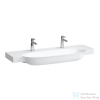 Laufen The New Classic 120x48 cm-es szekrényre illeszthető mosdó 2 csaplyukkal,túlfolyó nélkül,fehér H8138580001151