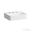 Laufen Val SaphirKeramik 45x38 cm-es pultra ültethető mosdó 3 csaplyukkal,túlfolyó nélkül,LCC Active bevonattal,fehér H812280A001581