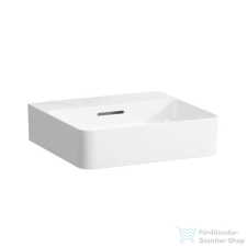Laufen Val SaphirKeramik 45x42 cm-es csiszolt aljú mosdó csaplyuk nélkül,fehér H8162800001091 szaniter